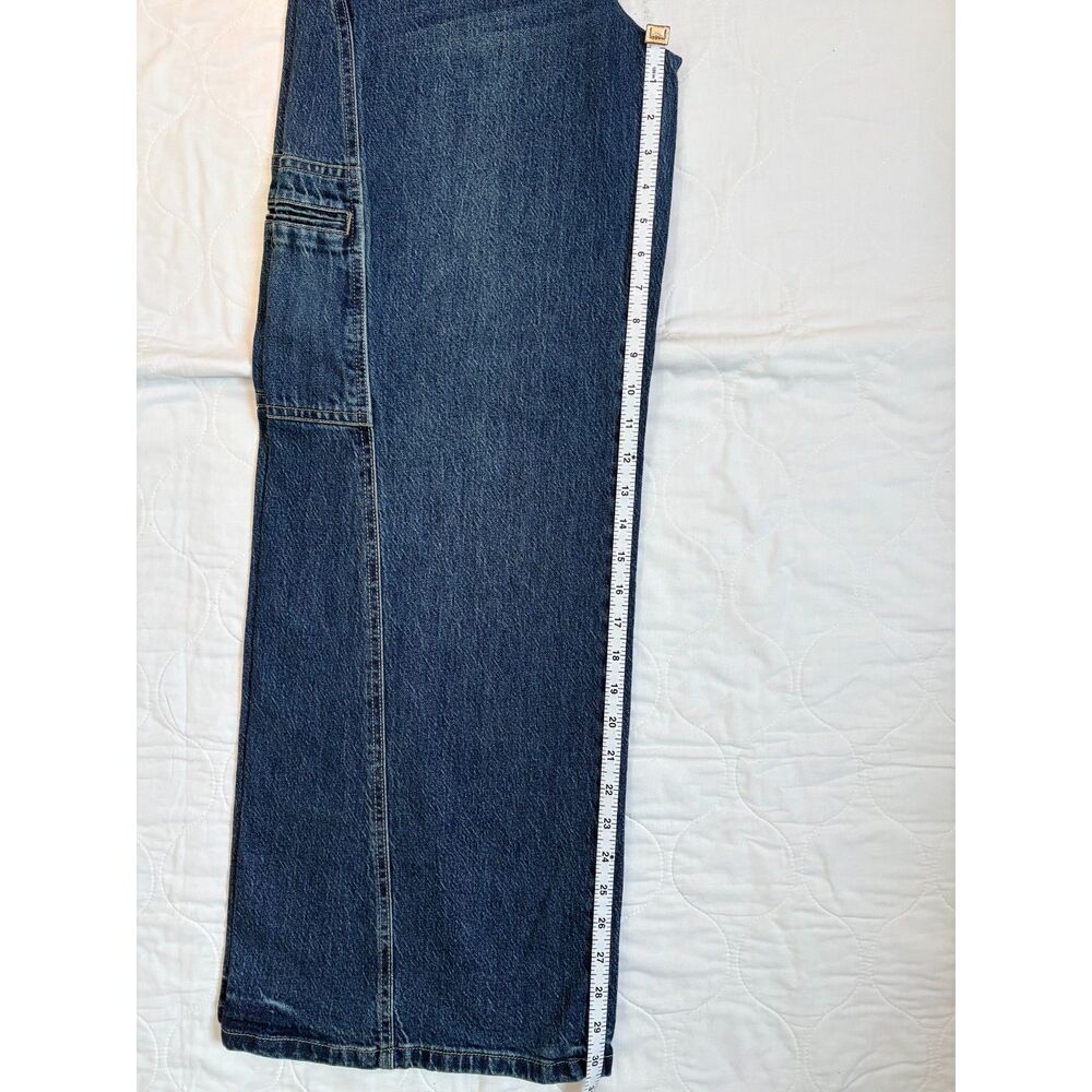 HABITUAL Cargo Extra Wide Leg Dark Wash Jeans - Size 6/28 - Picture 7 of 7